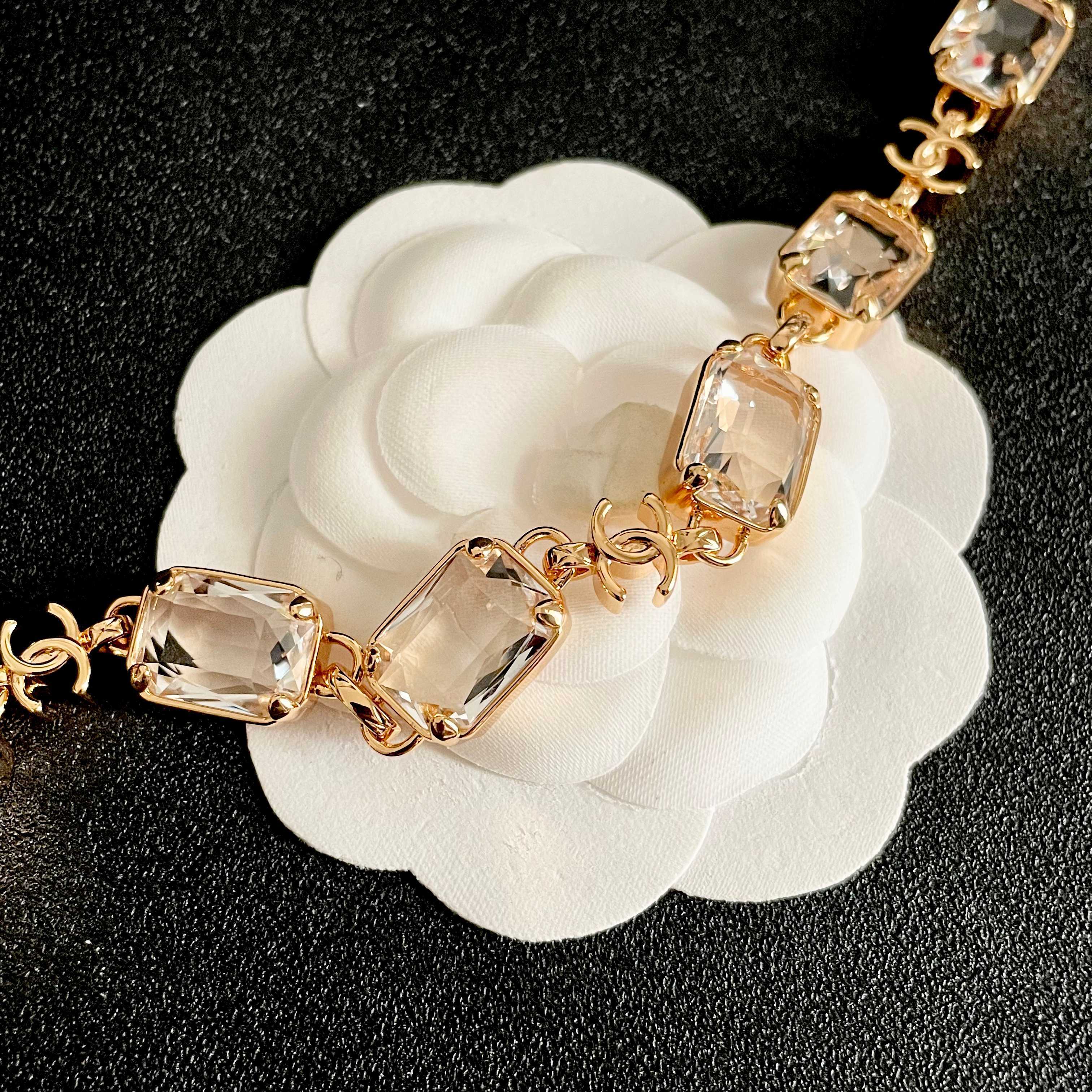 Chanel Pink Crystal Necklace