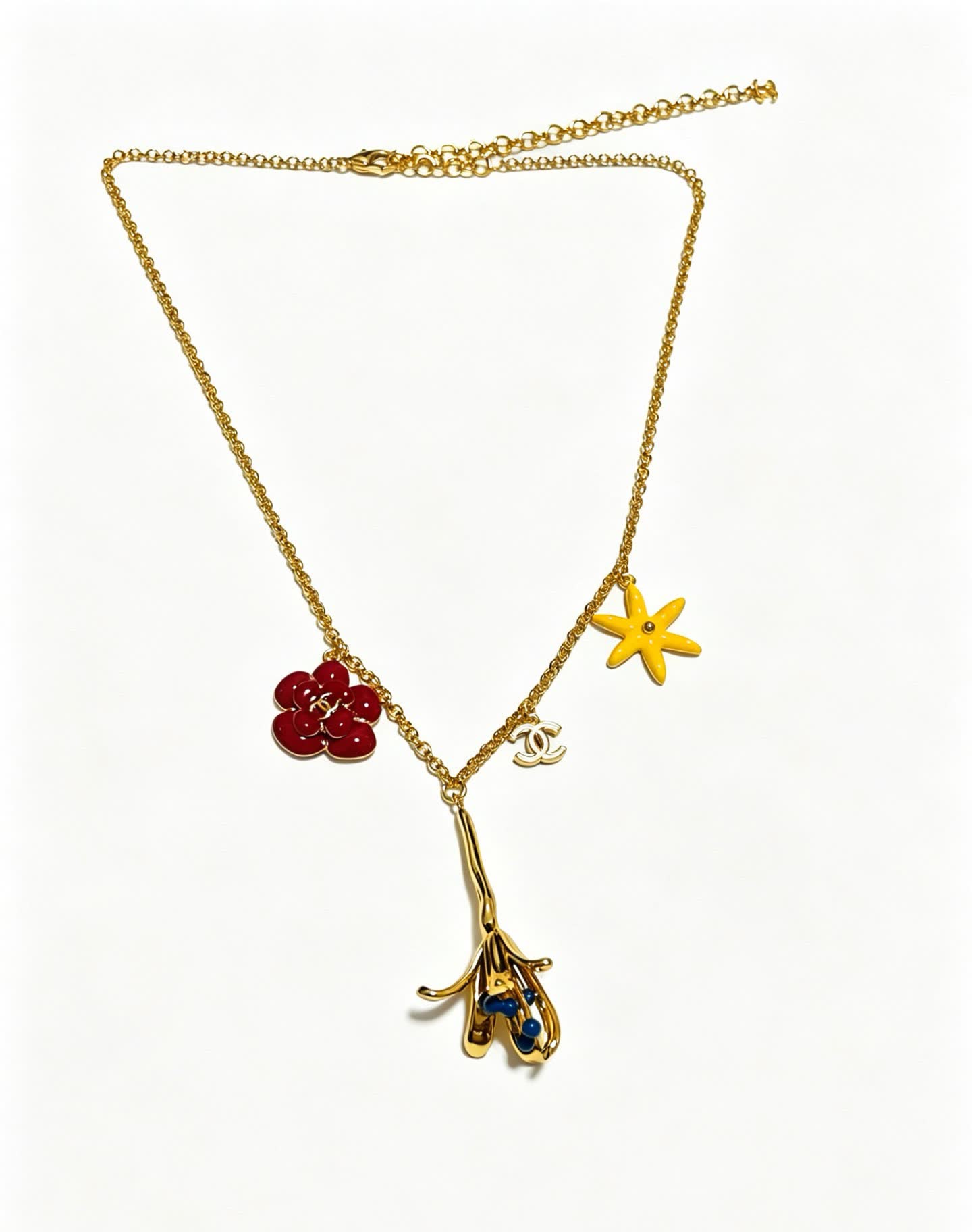 Chanel Gold-tone Necklace with Charms