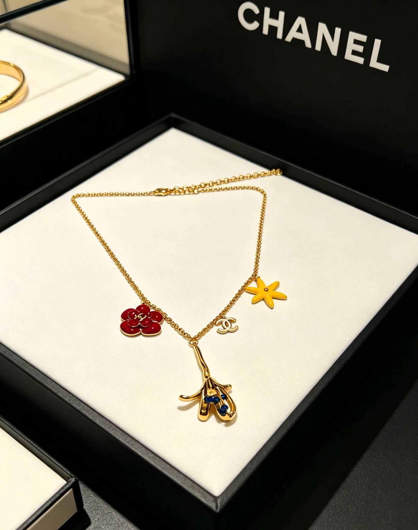 Chanel Gold-tone Necklace with Charms
