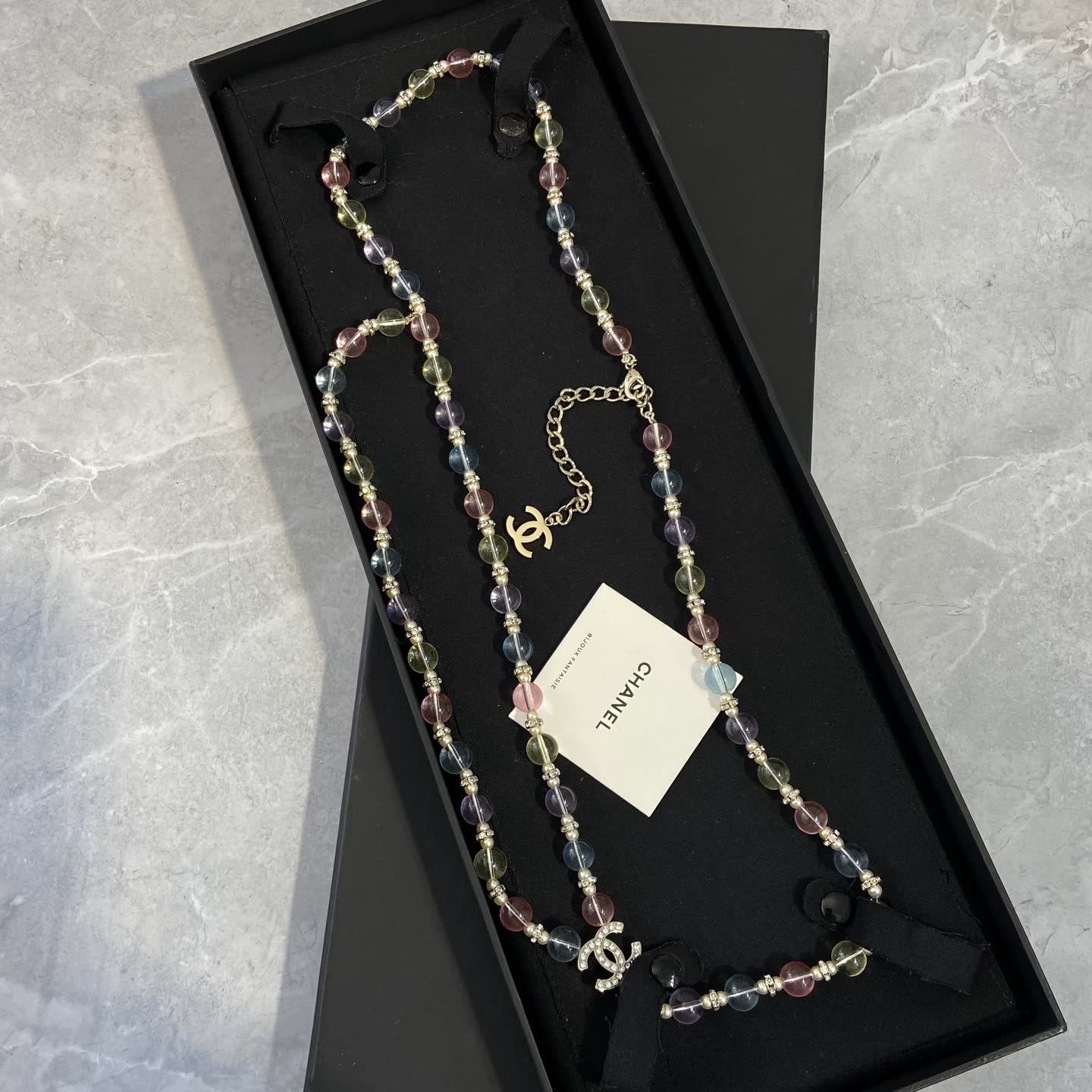 Chanel Multicolored Beaded Necklace