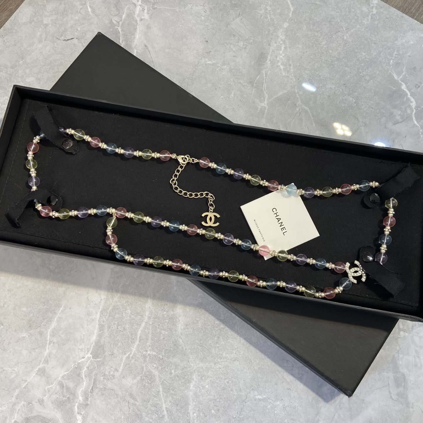 Chanel Multicolored Beaded Necklace