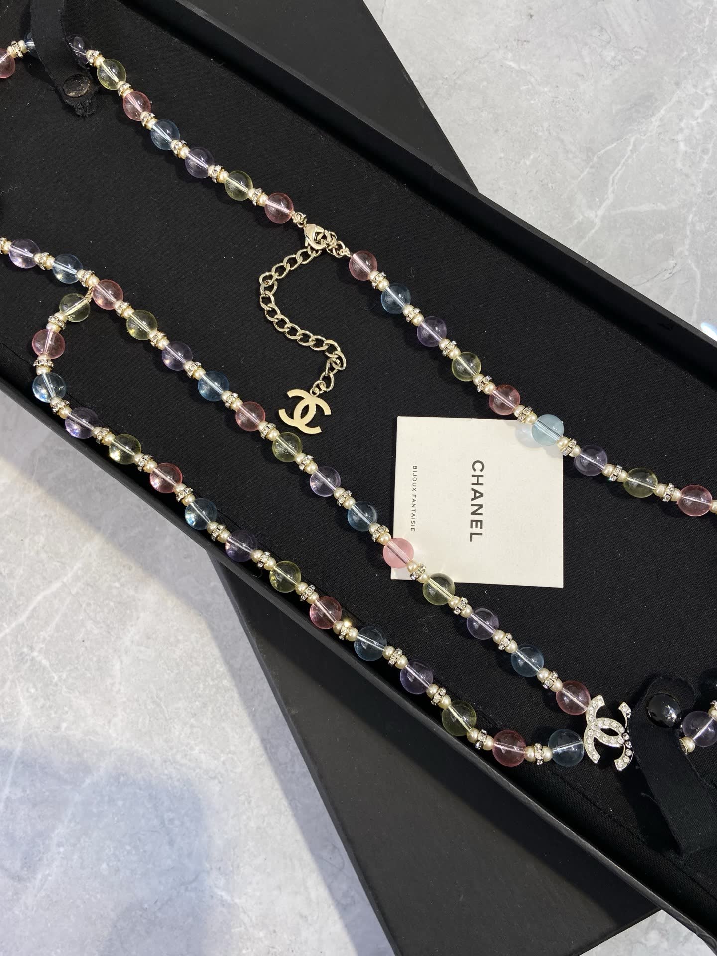 Chanel Multicolored Beaded Necklace