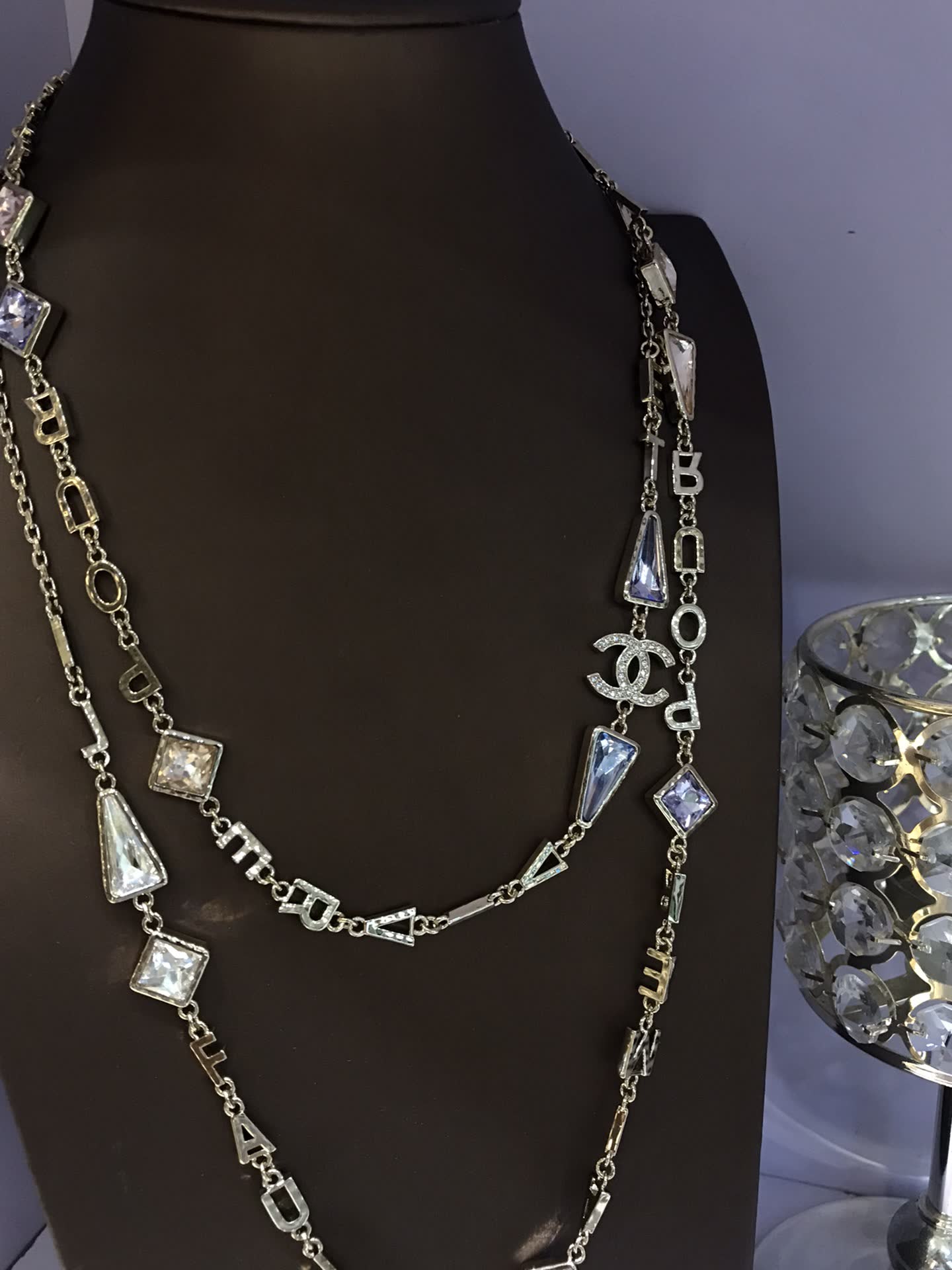 Chanel CC Logo & Alphabet Long Necklace