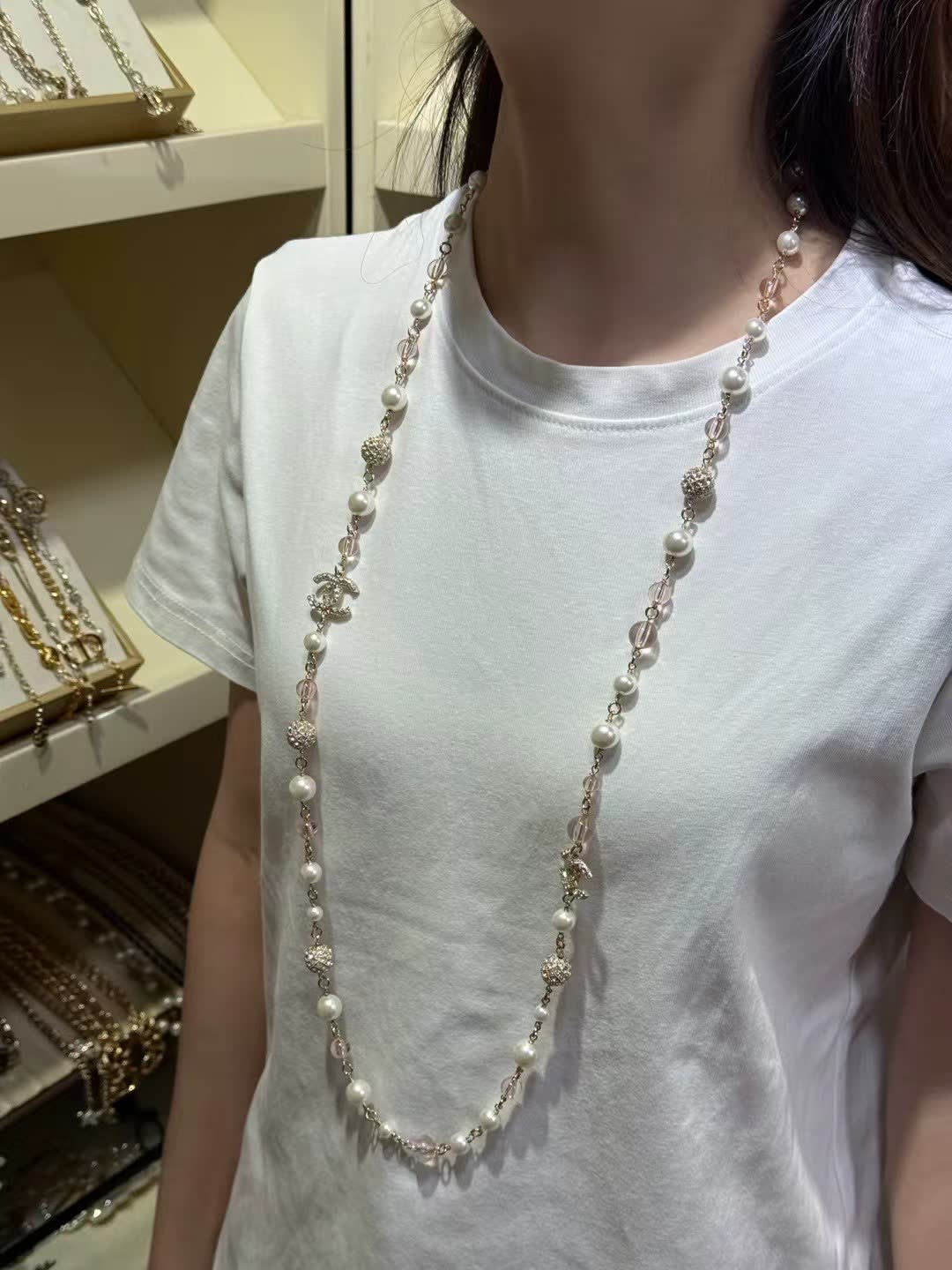 Chanel Pearl & Crystal Necklace