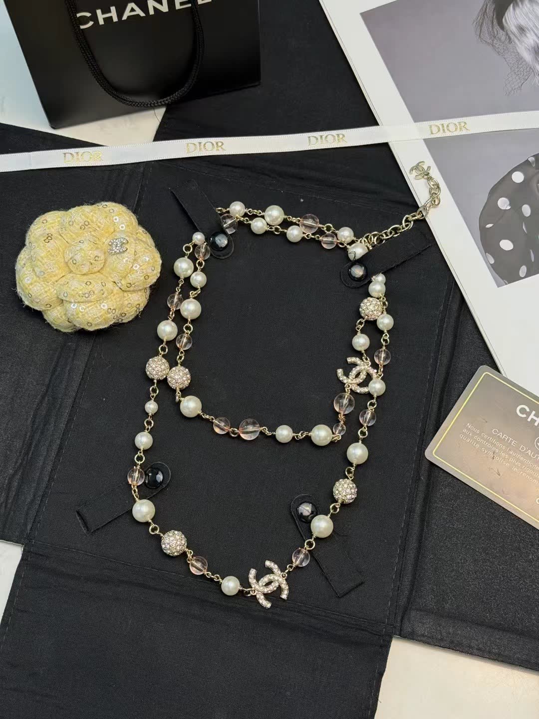 Chanel Pearl & Crystal Necklace