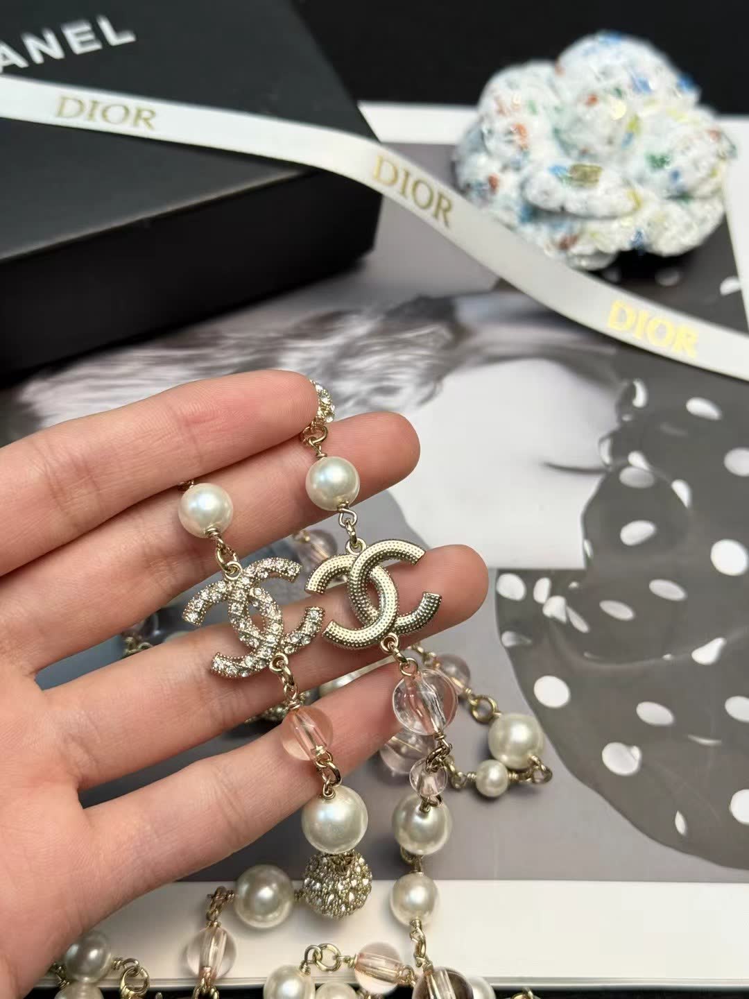 Chanel Pearl & Crystal Necklace