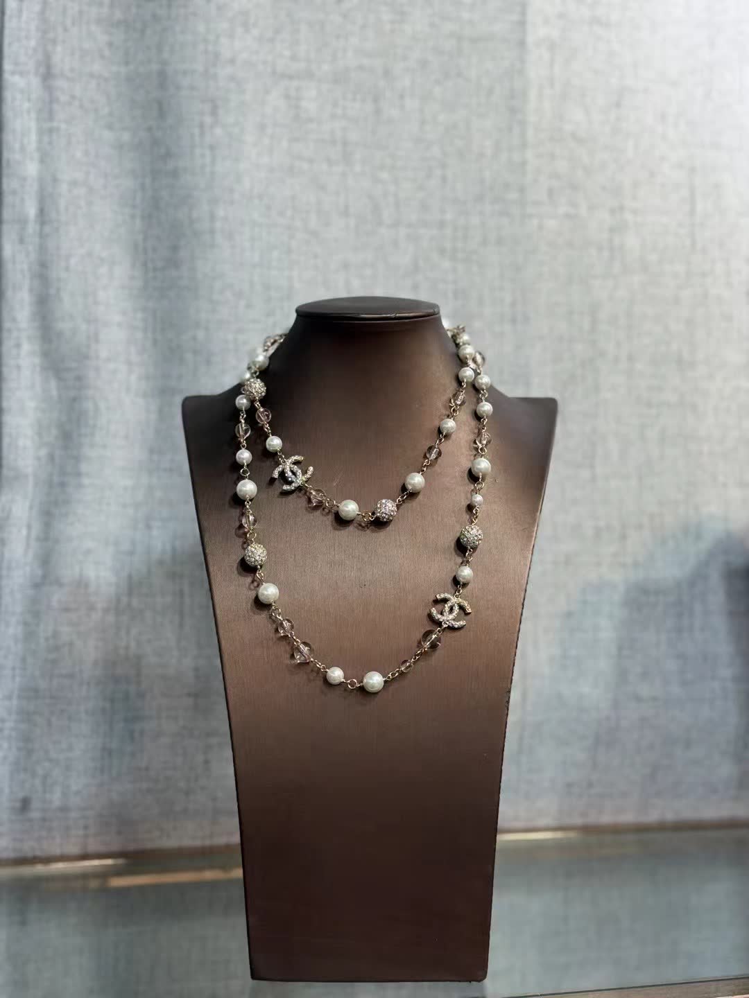 Chanel Pearl & Crystal Necklace