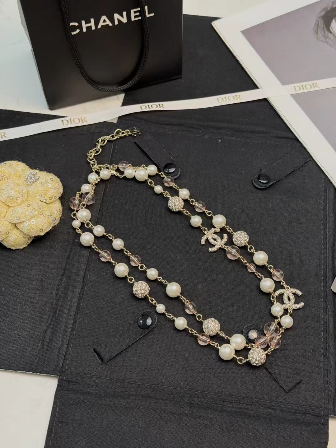 Chanel Pearl & Crystal Necklace