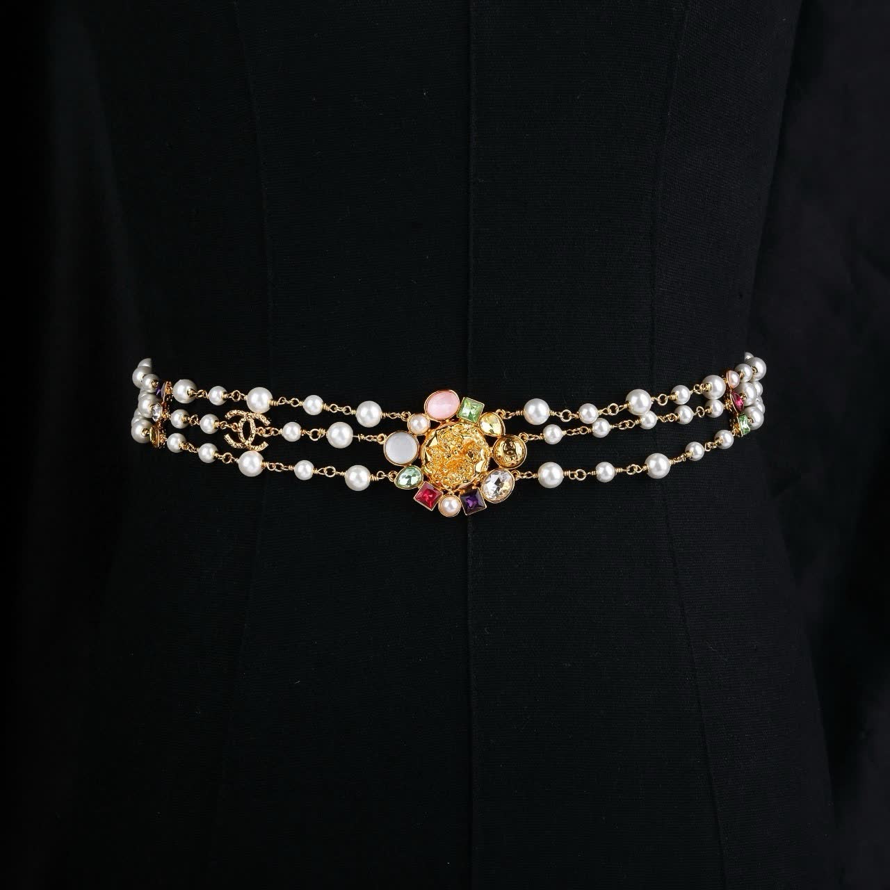 Chanel Multistrand Pearl and Gemstone Necklace