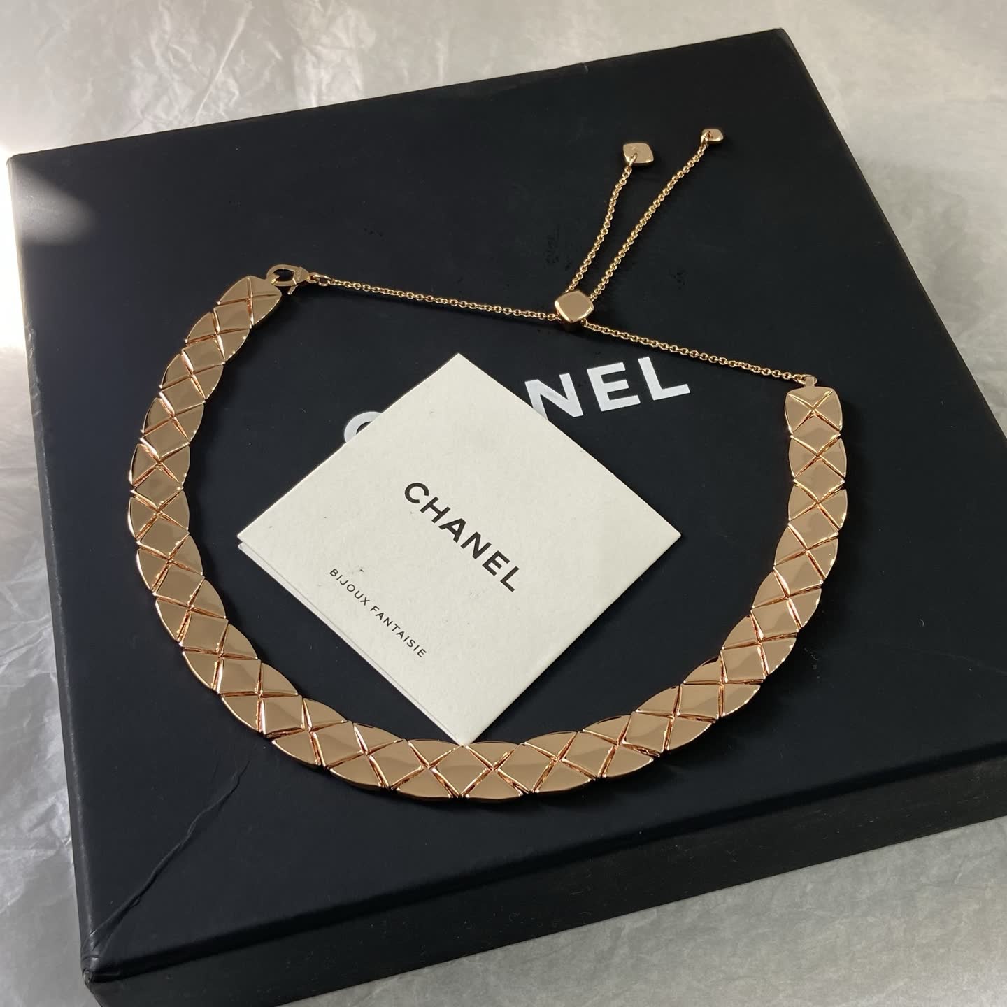 Chanel Silver Necklace with Interlocking Links