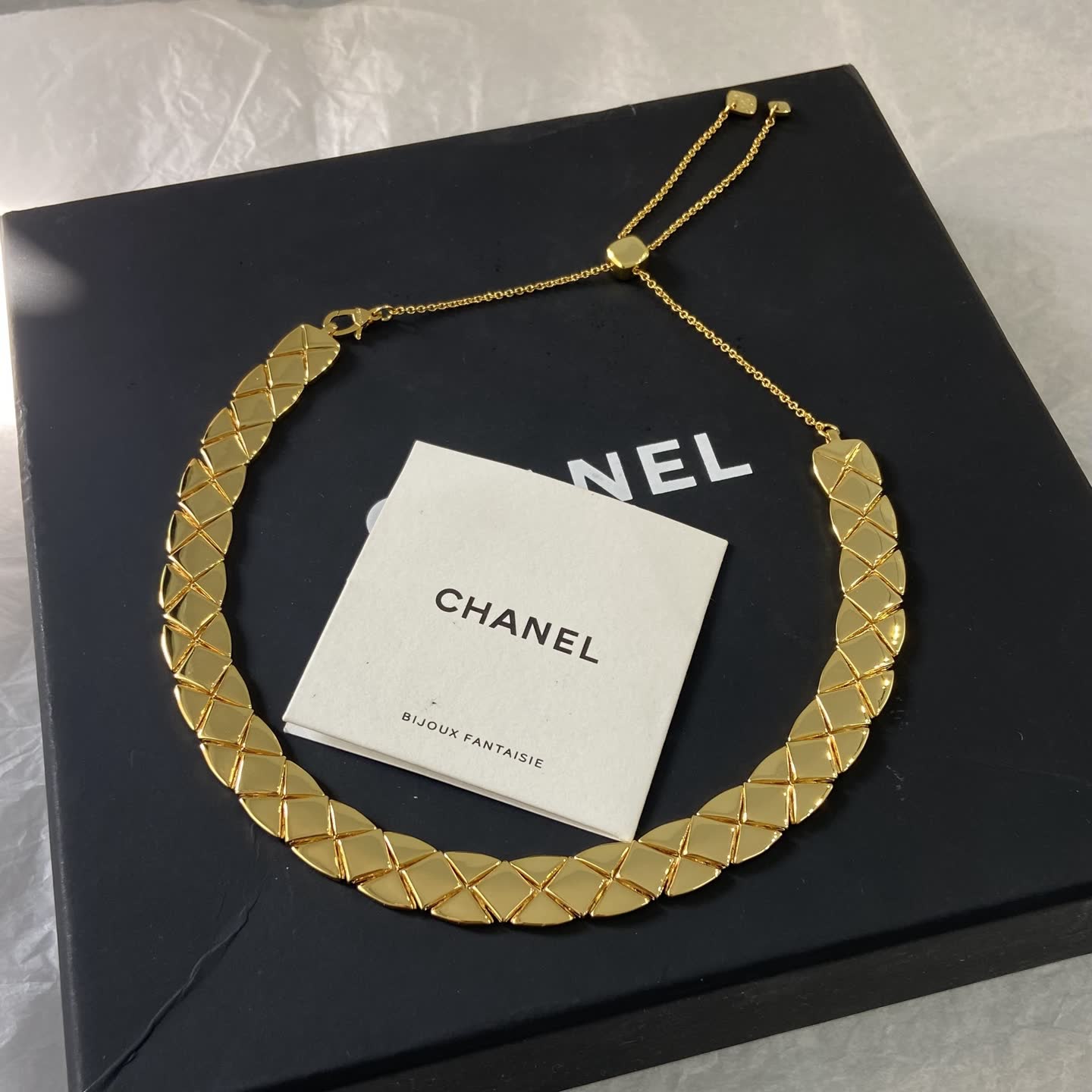 Chanel Silver Necklace with Interlocking Links