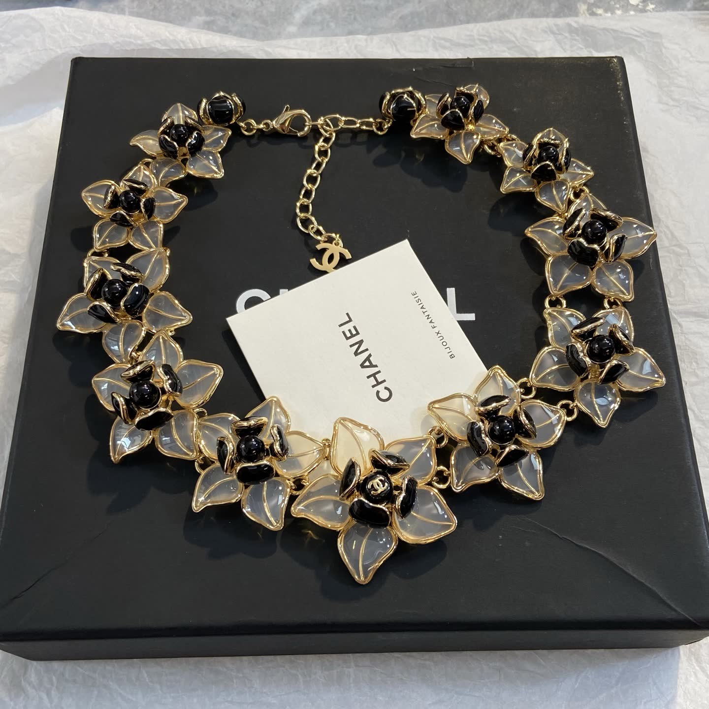 Chanel Floral Enamel Necklace