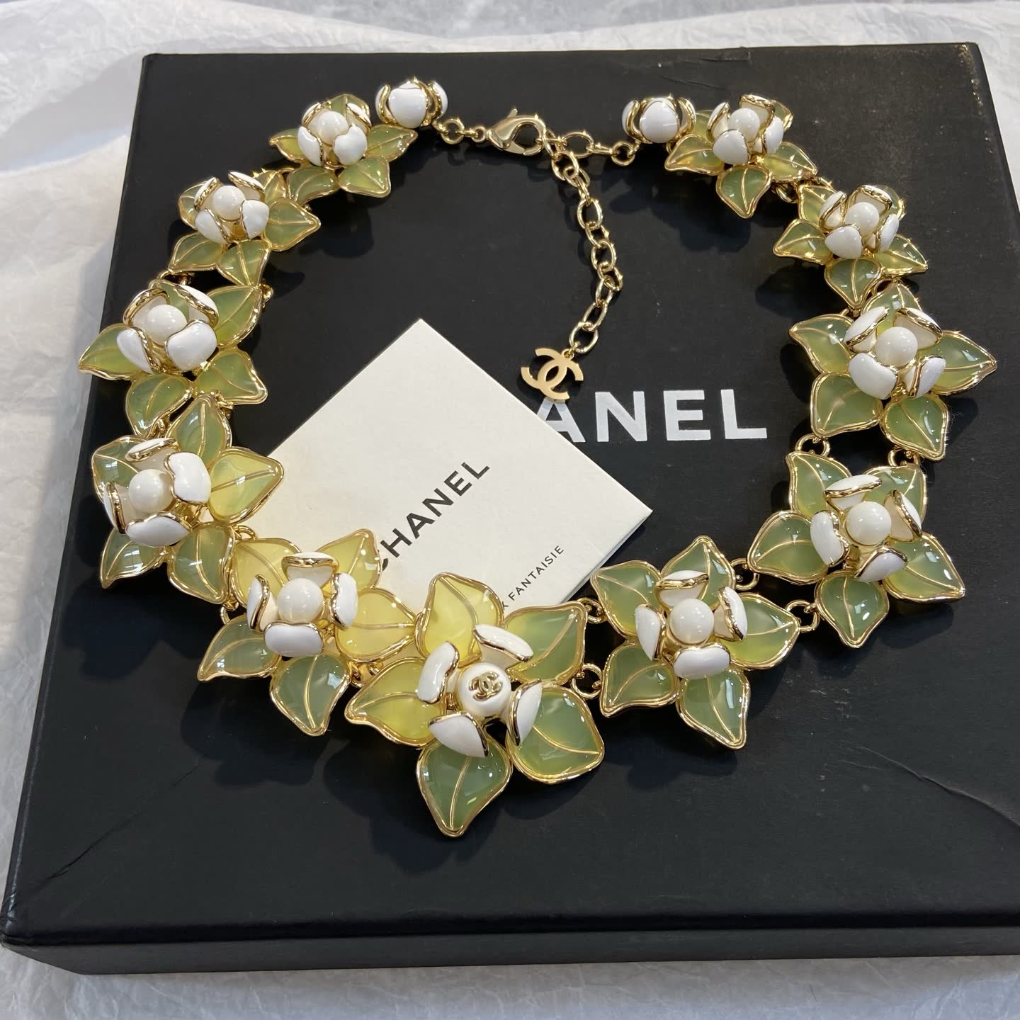 Chanel Floral Enamel Necklace