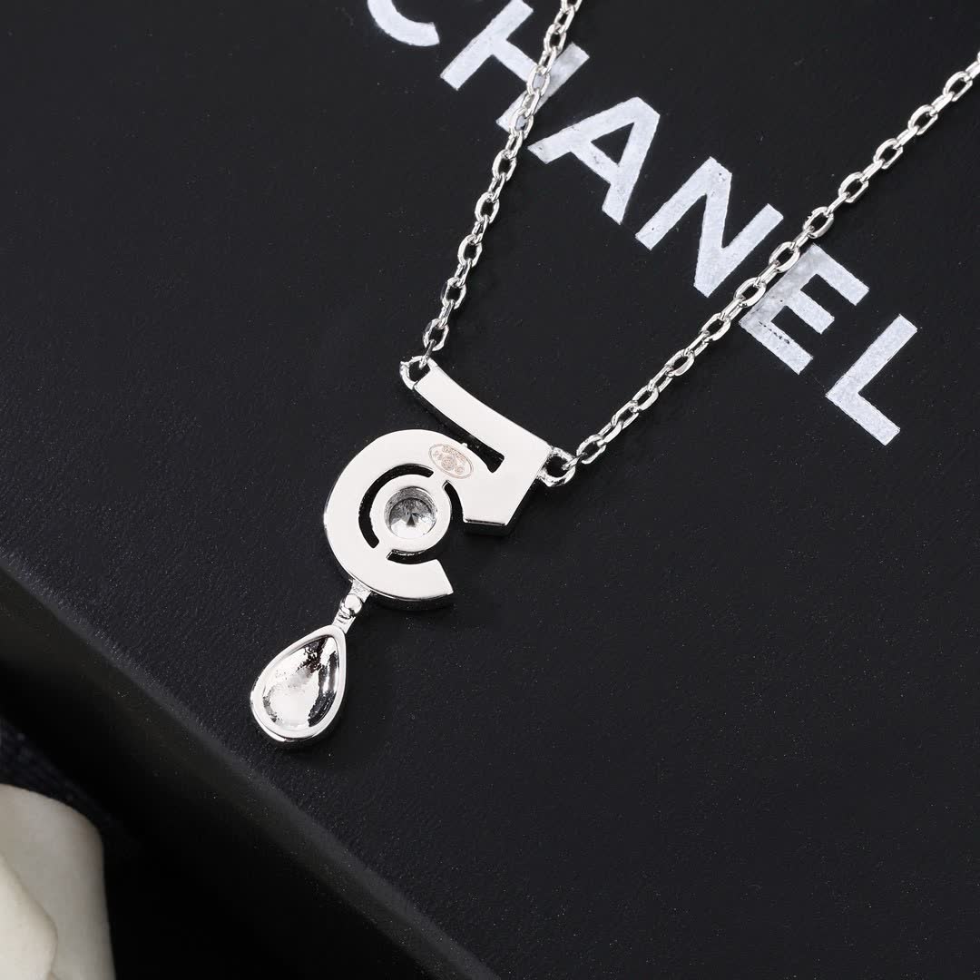 Chanel Number 5 Diamond Pendant Necklace