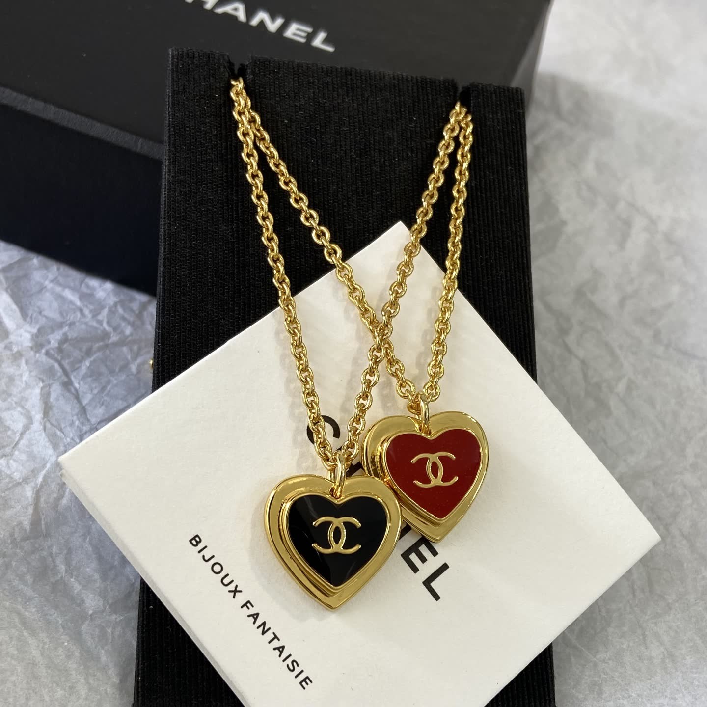 Chanel Heart Shaped Pendant Necklace