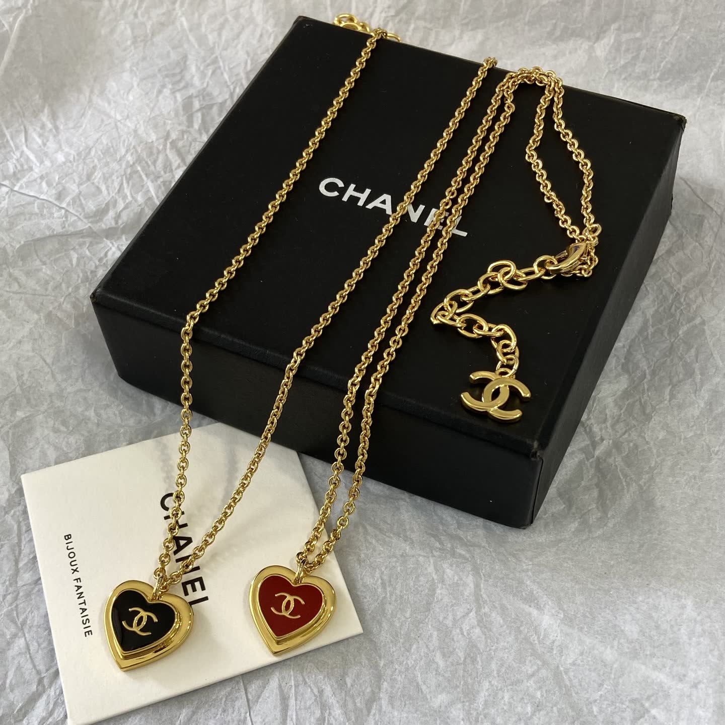 Chanel Heart Shaped Pendant Necklace