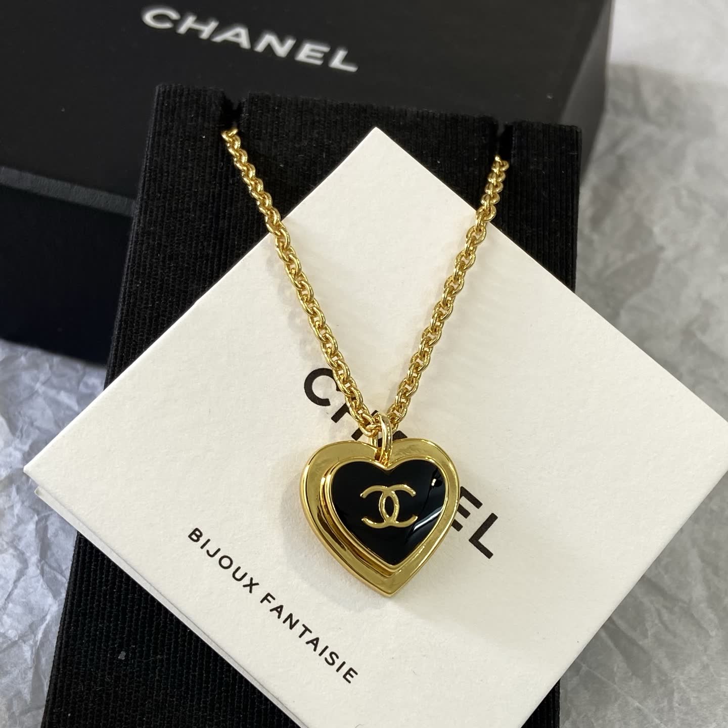 Chanel Heart Shaped Pendant Necklace