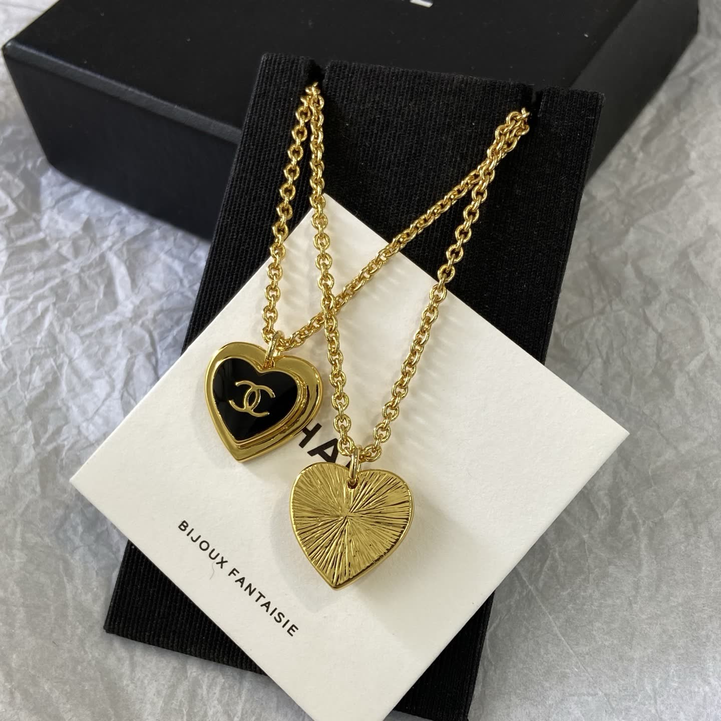 Chanel Heart Shaped Pendant Necklace