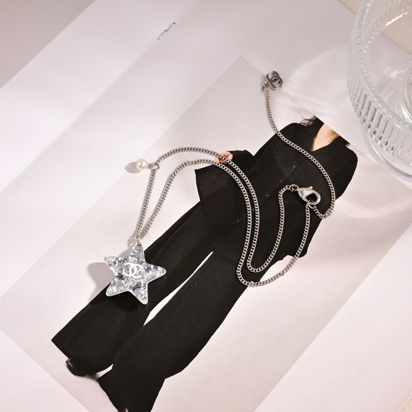 Chanel Star-Shaped Crystal Necklace