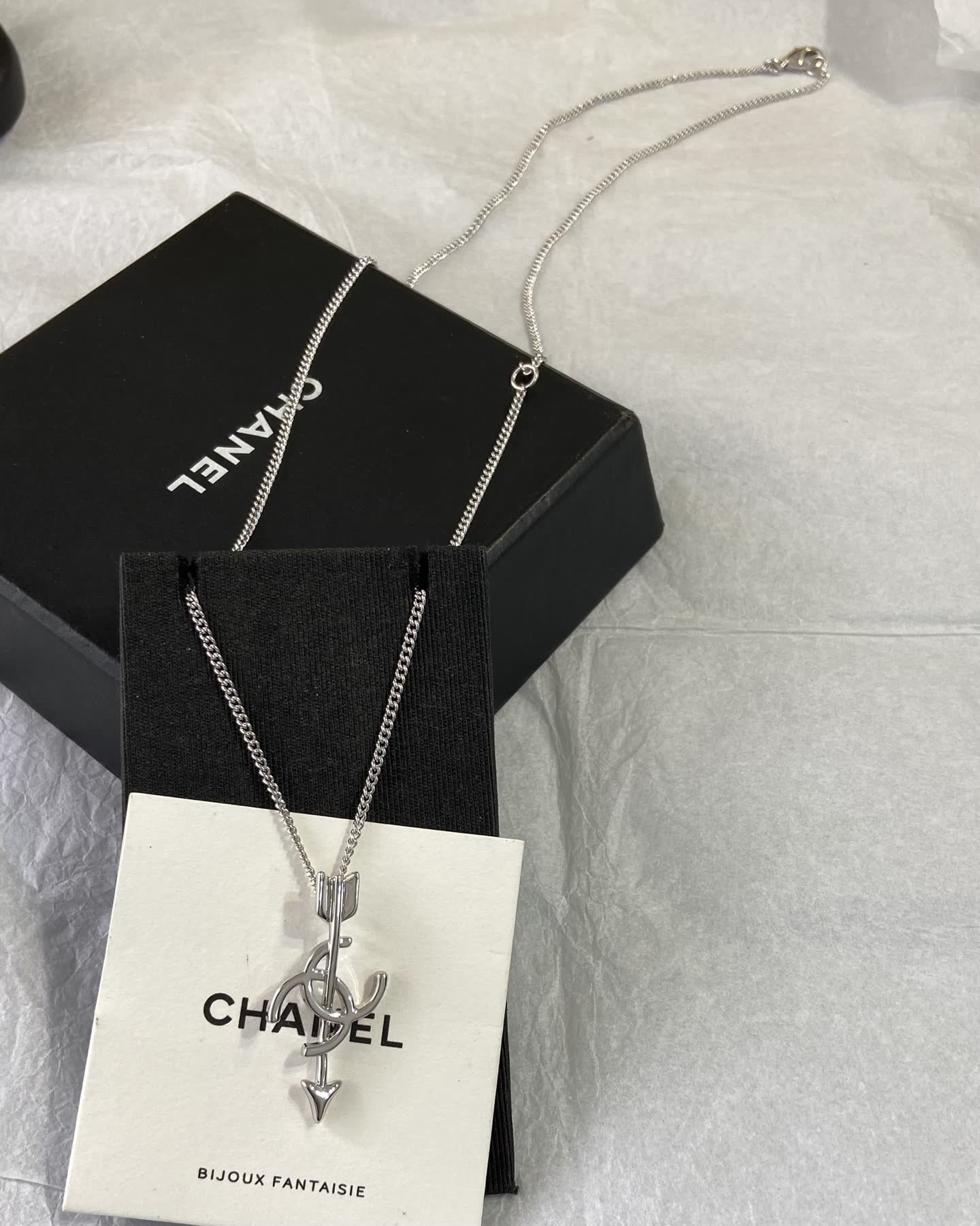 Chanel CC Arrow Pendant Necklace
