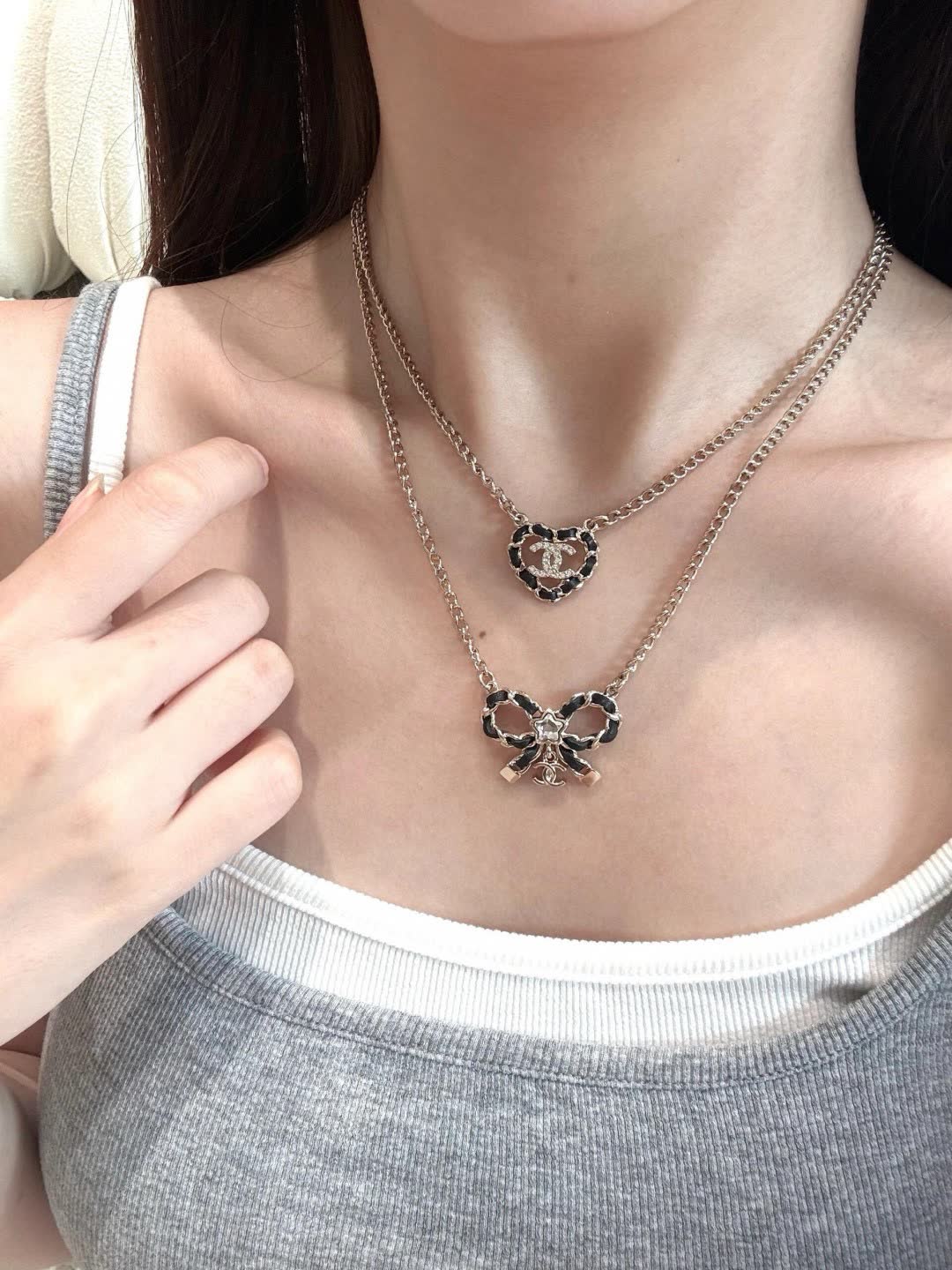 Chanel CC Heart Necklace