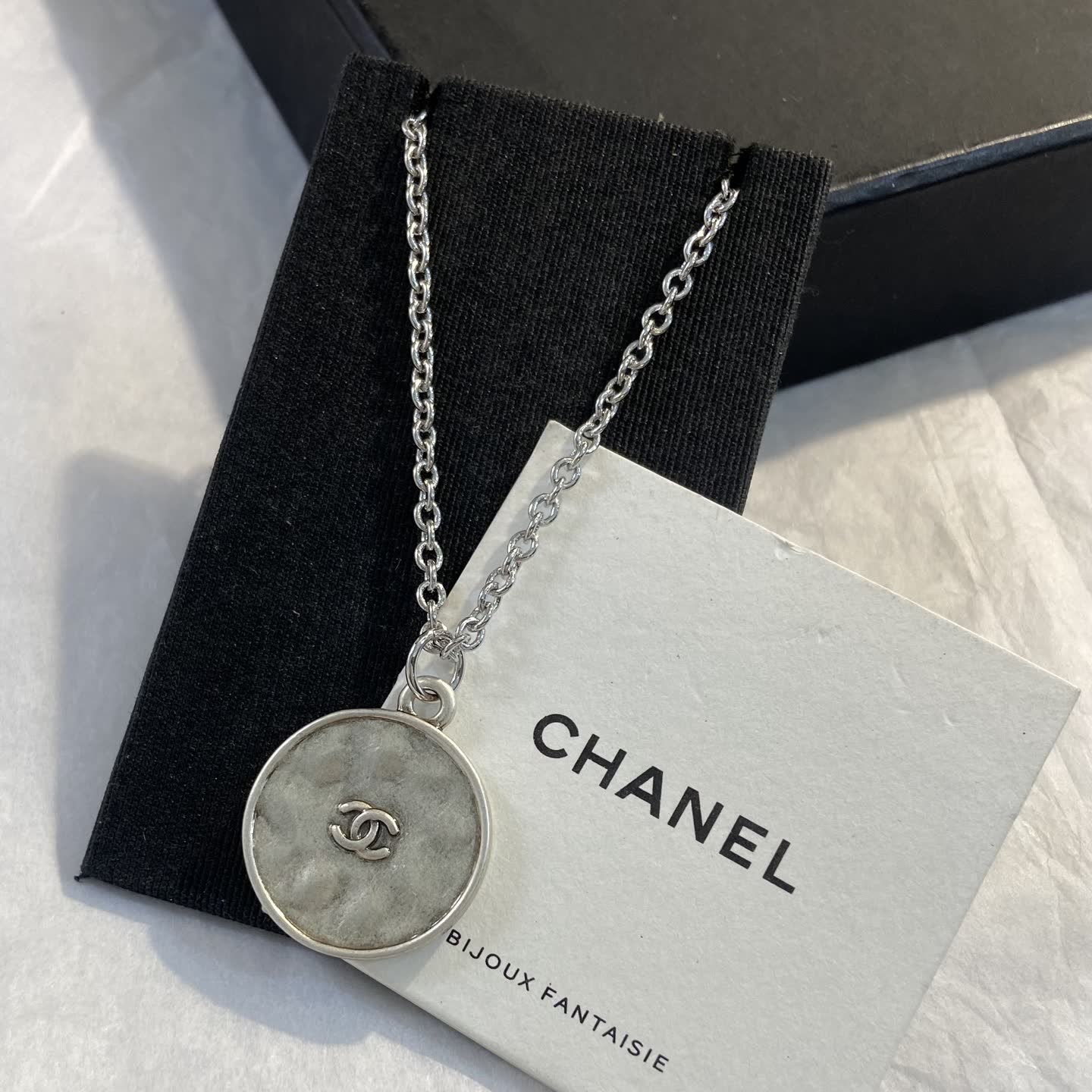 Chanel Paris New York Coin Pendant Necklace