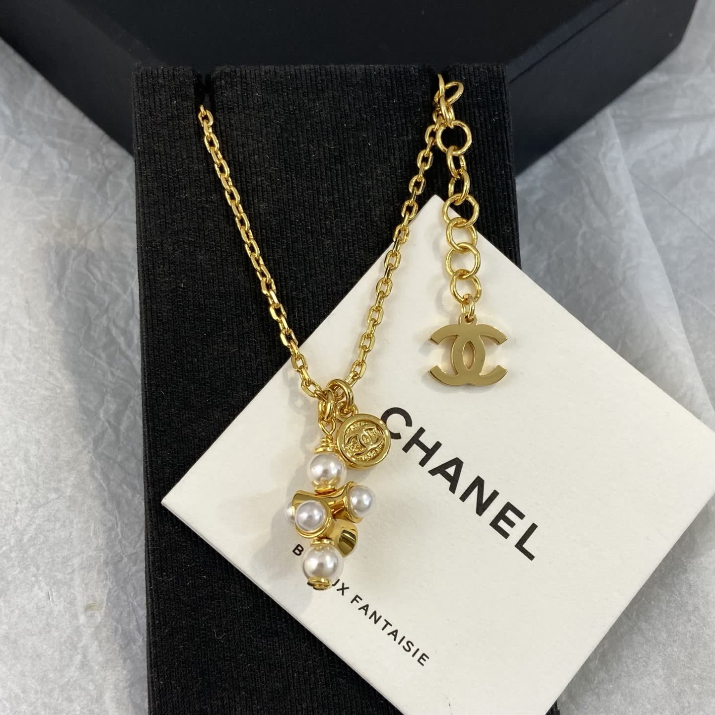 Chanel Gold-tone Pearl Necklace