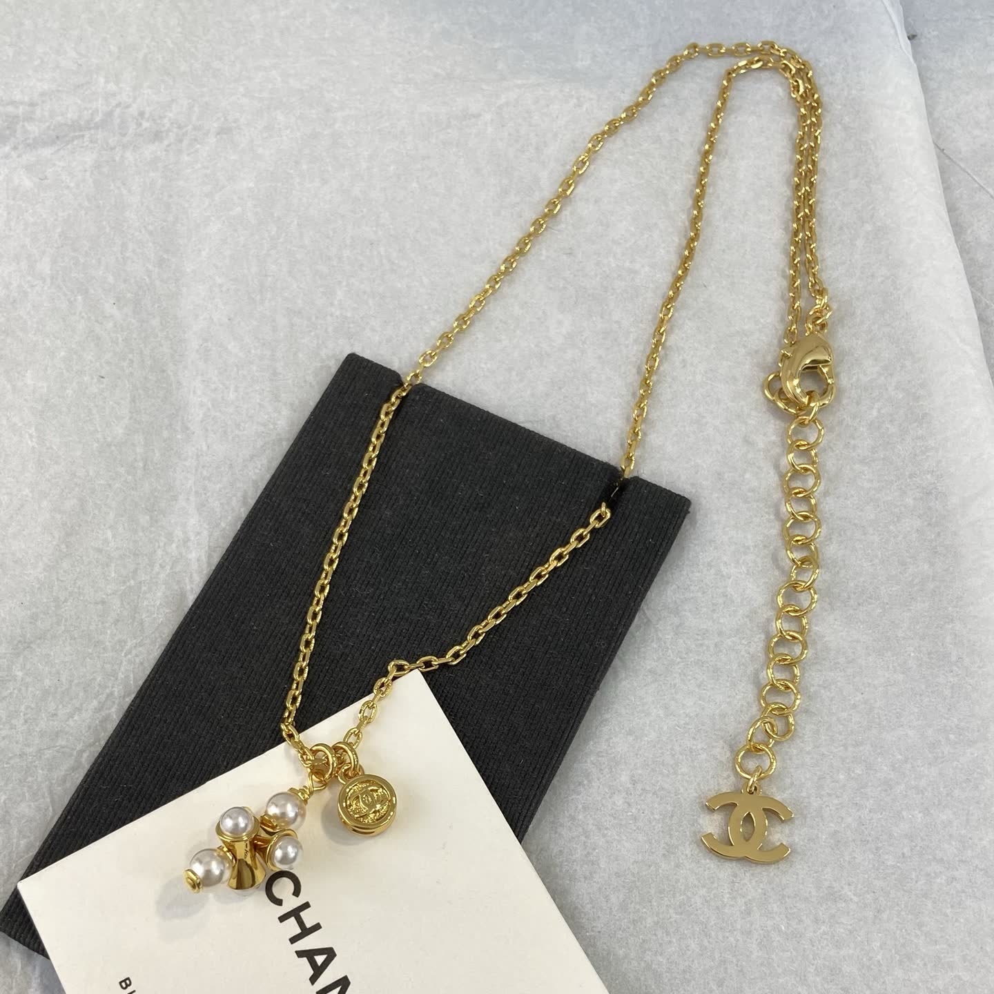 Chanel Gold-tone Pearl Necklace
