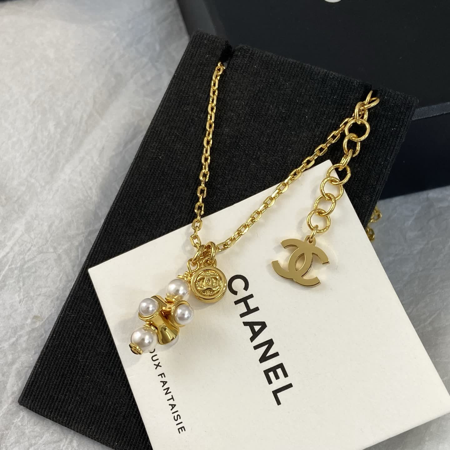 Chanel Gold-tone Pearl Necklace