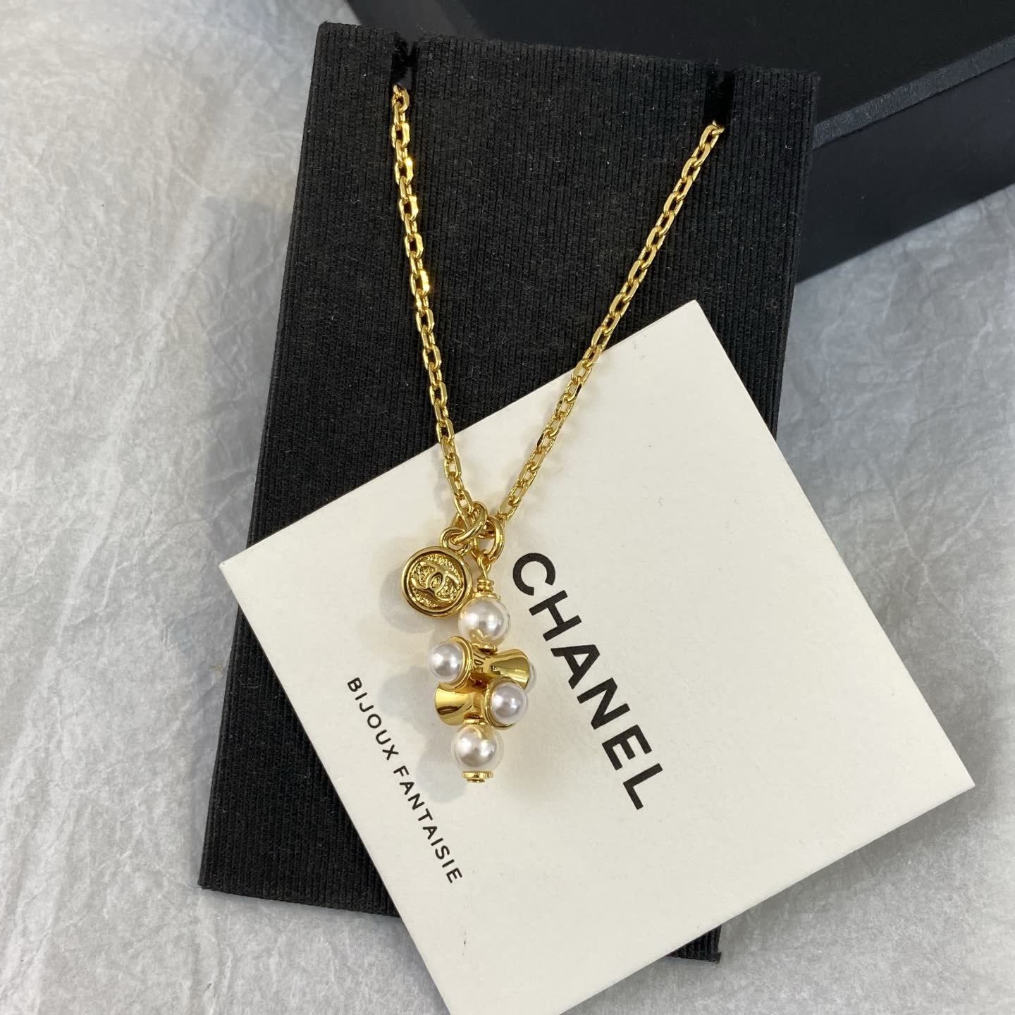 Chanel Gold-tone Pearl Necklace