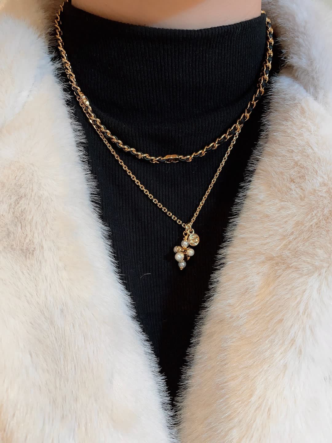 Chanel Gold-tone Pearl Necklace