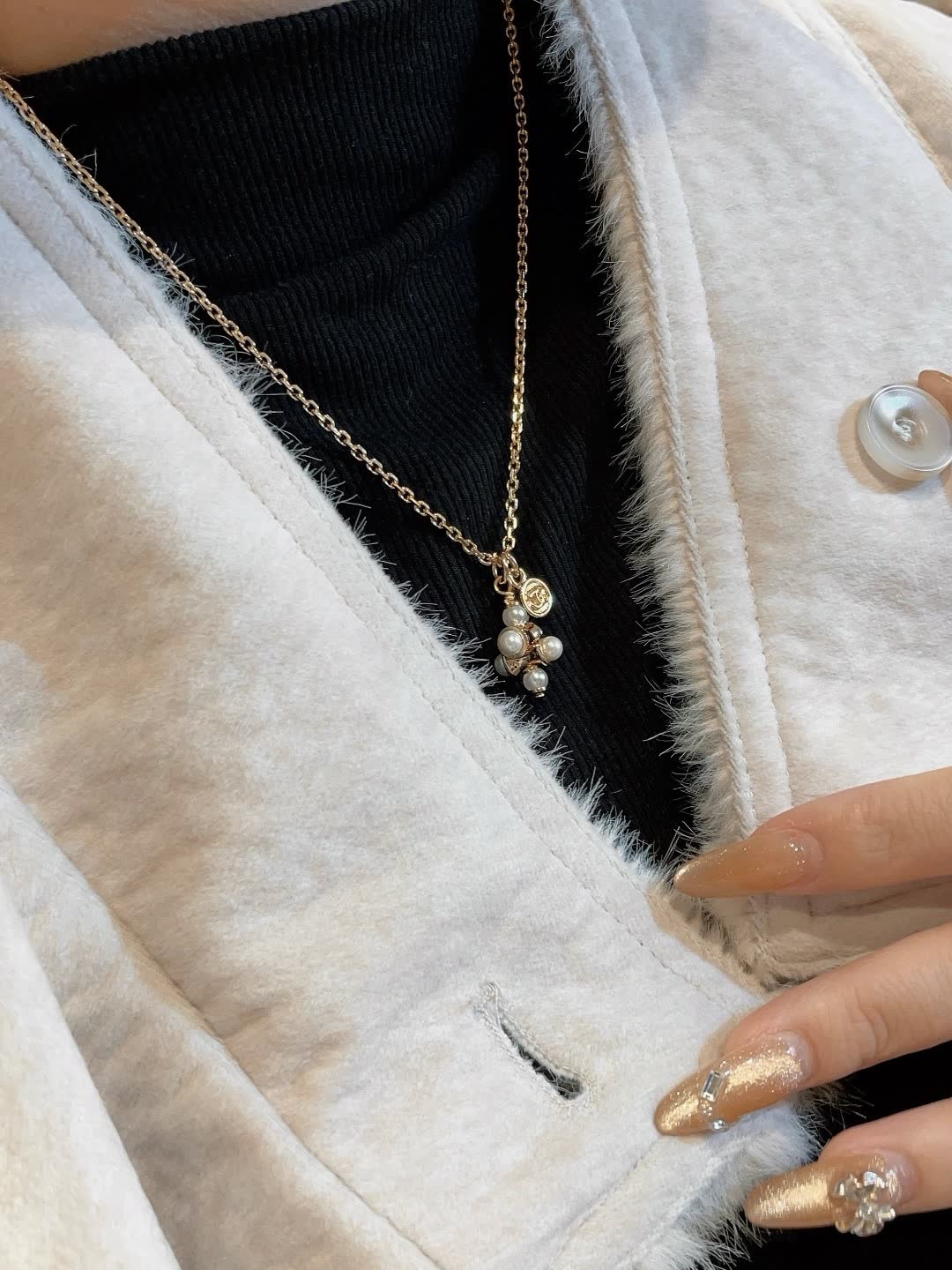 Chanel Gold-tone Pearl Necklace