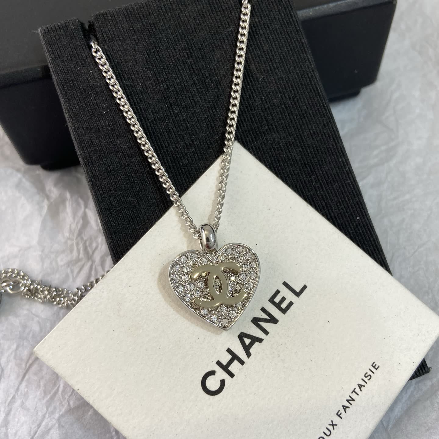 Chanel CC Heart Pendant Necklace