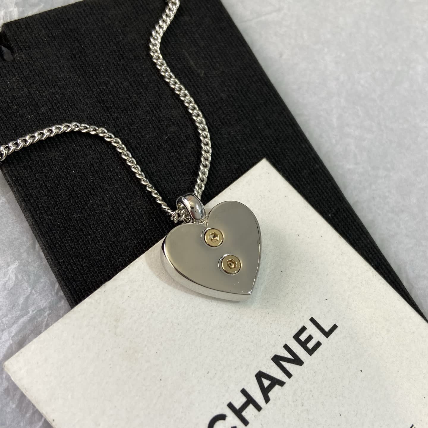 Chanel CC Heart Pendant Necklace