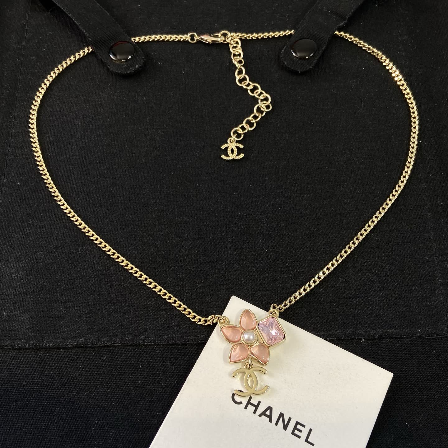 Chanel Pink Flower Necklace