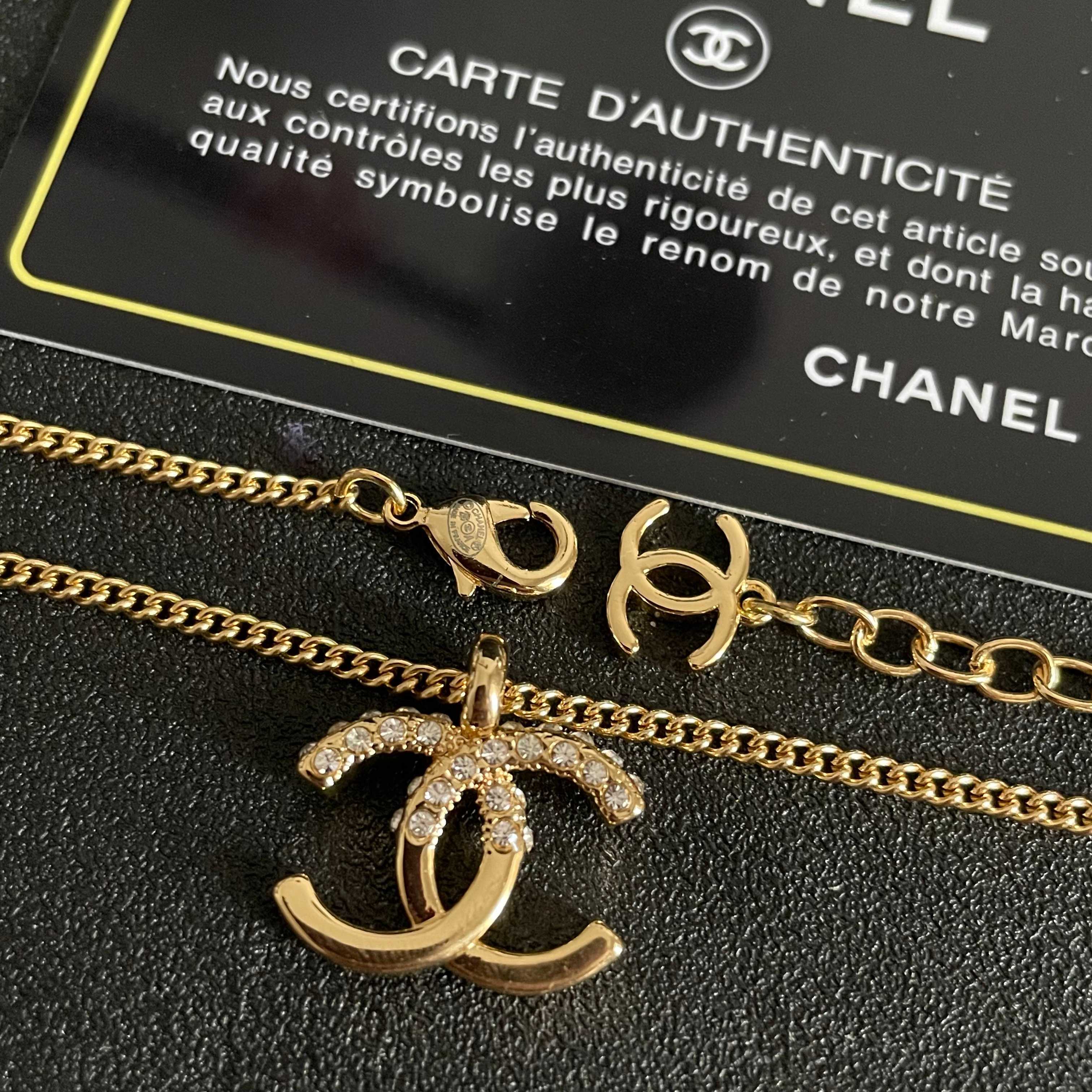 Chanel CC Logo Pendant Necklace