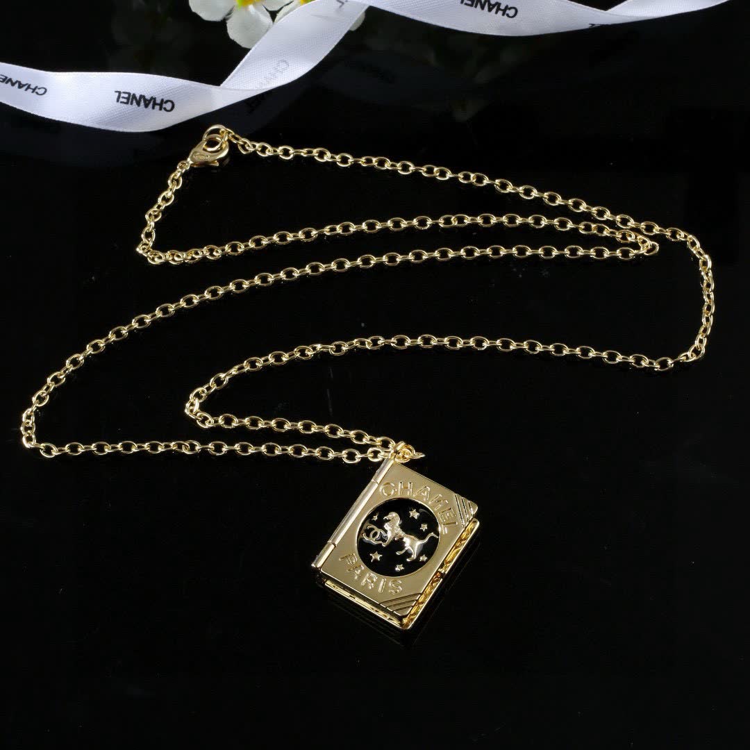 Chanel Paris Book Locket Necklace