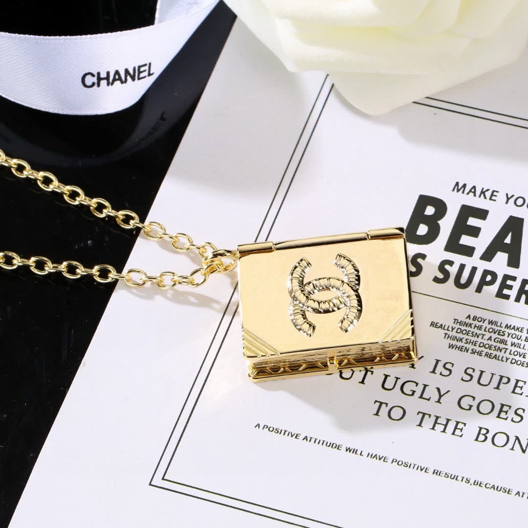 Chanel Paris Book Locket Necklace