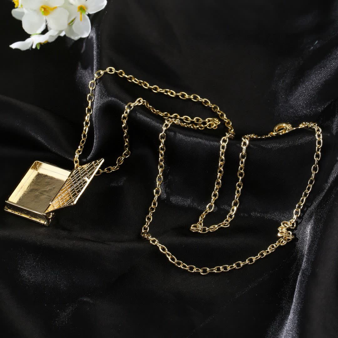 Chanel Paris Book Locket Necklace