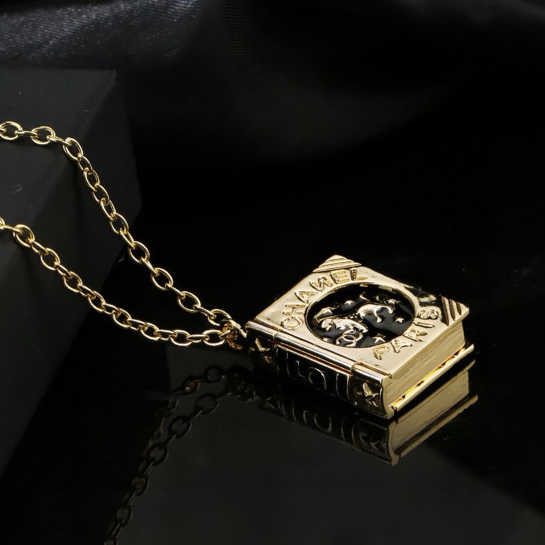 Chanel Paris Book Locket Necklace