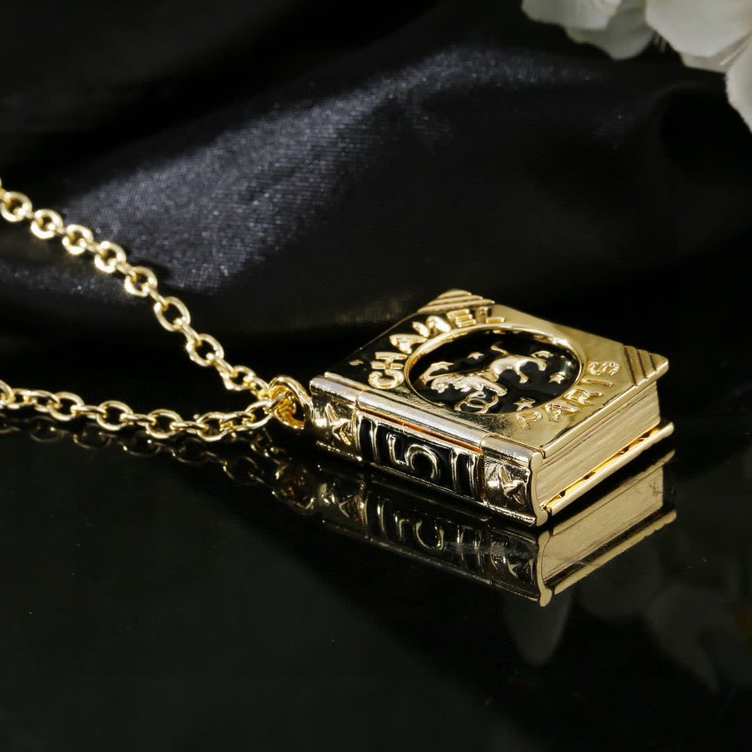 Chanel Paris Book Locket Necklace