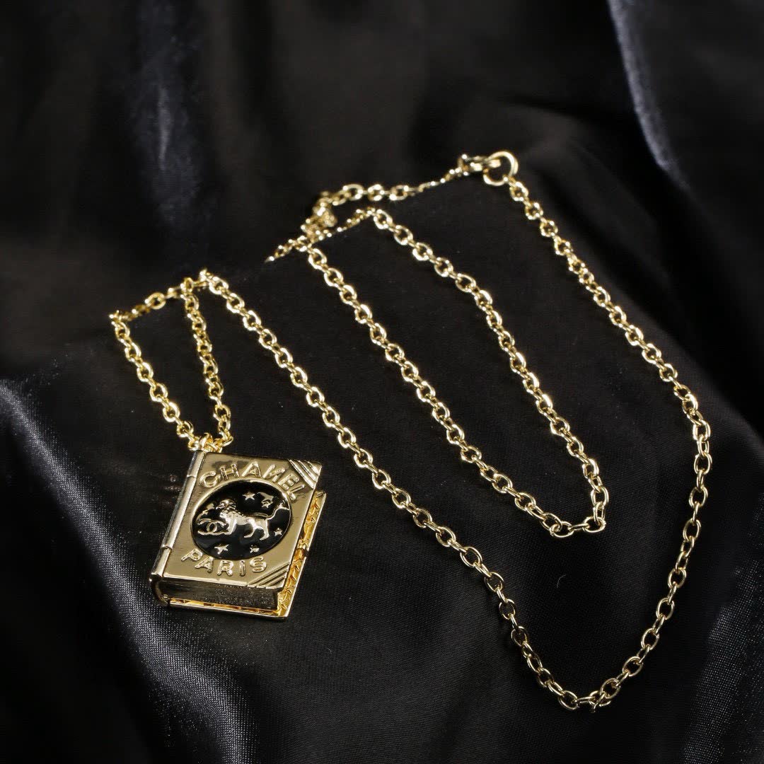 Chanel Paris Book Locket Necklace