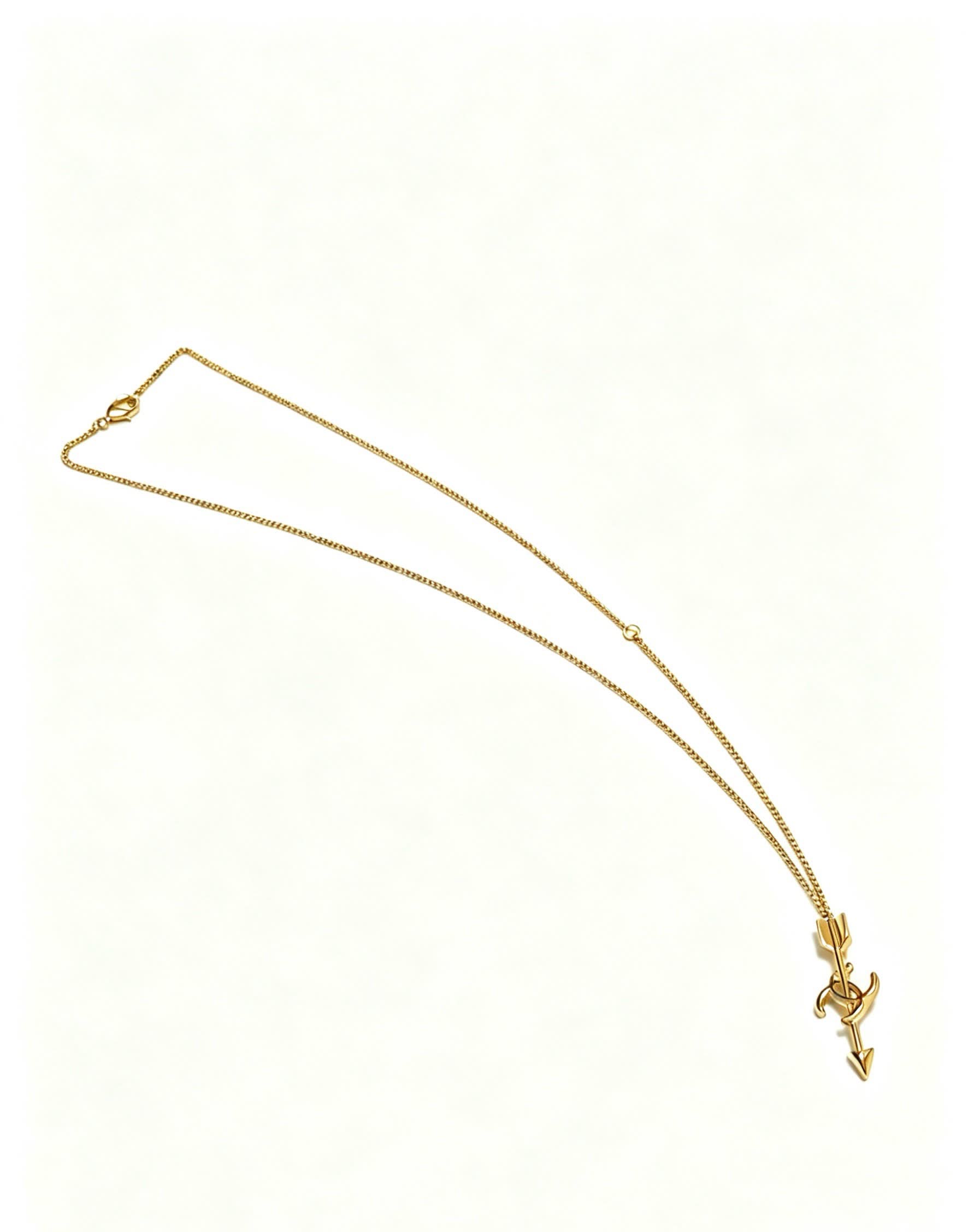 Chanel CC Arrow Pendant Necklace