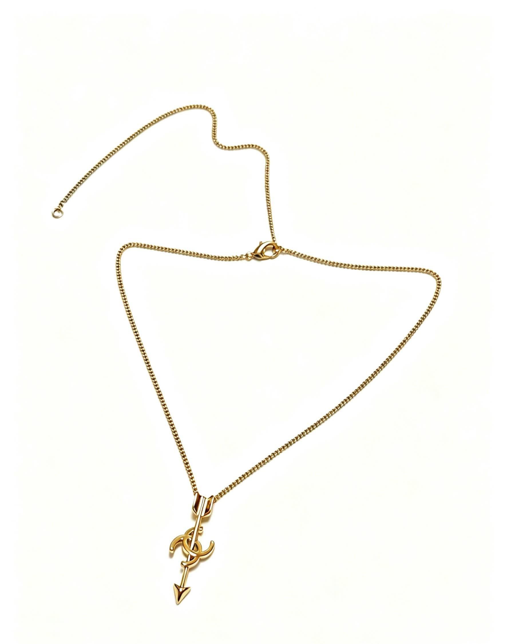 Chanel CC Arrow Pendant Necklace
