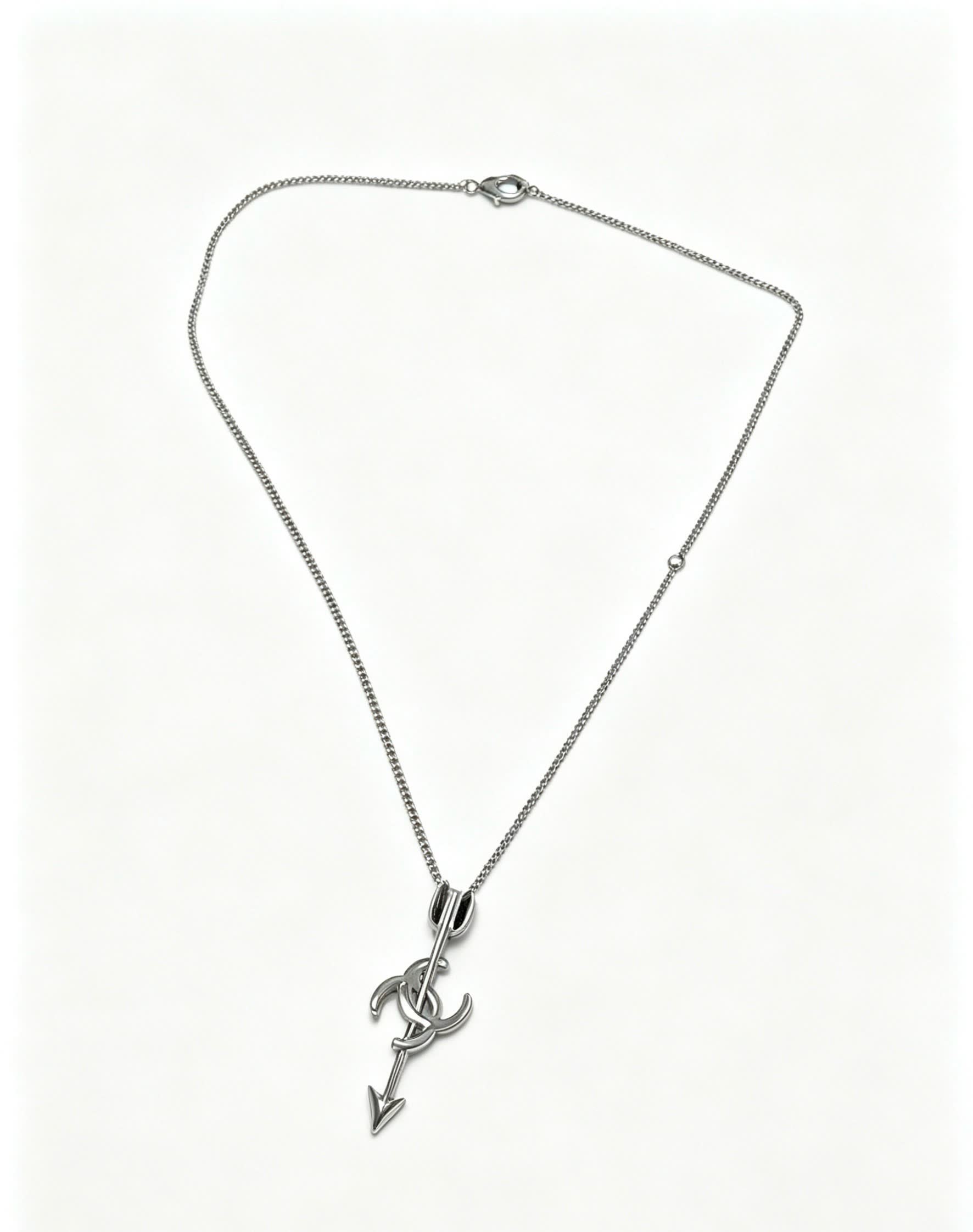 Chanel CC Arrow Pendant Necklace