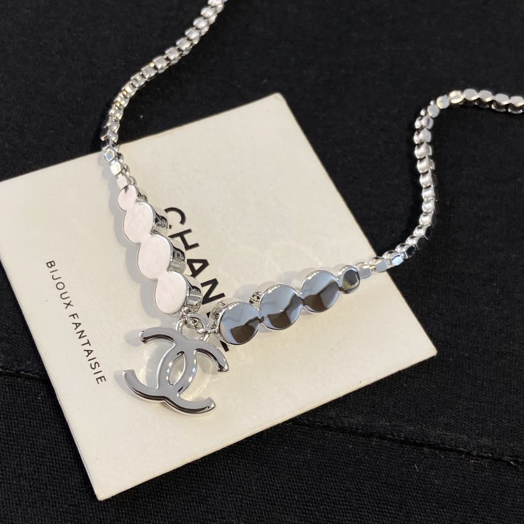 Chanel CC Crystal and Pearl Necklace