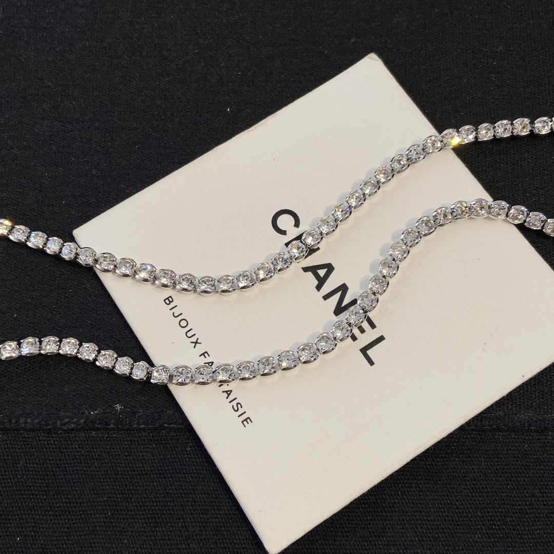Chanel CC Crystal and Pearl Necklace