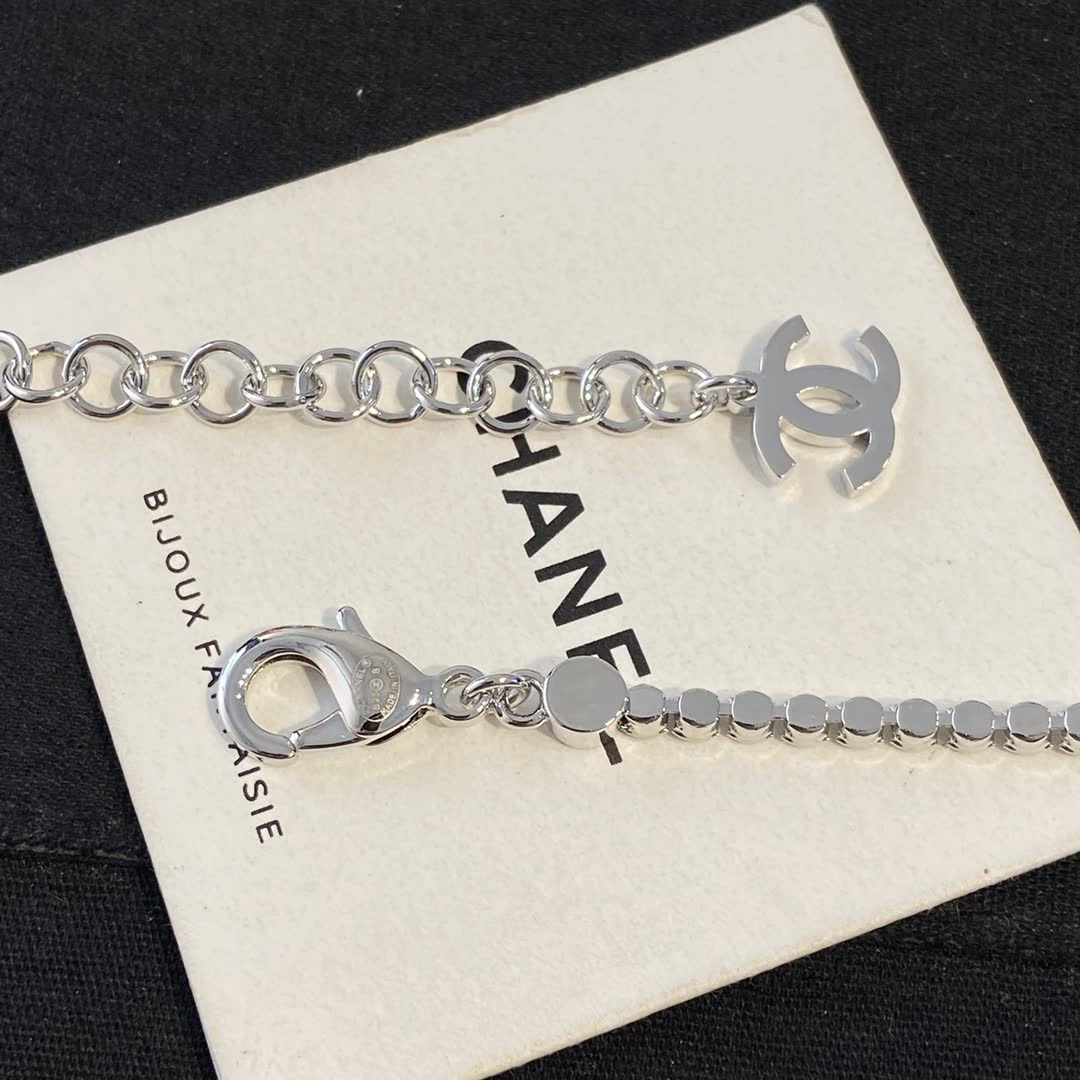 Chanel CC Crystal and Pearl Necklace