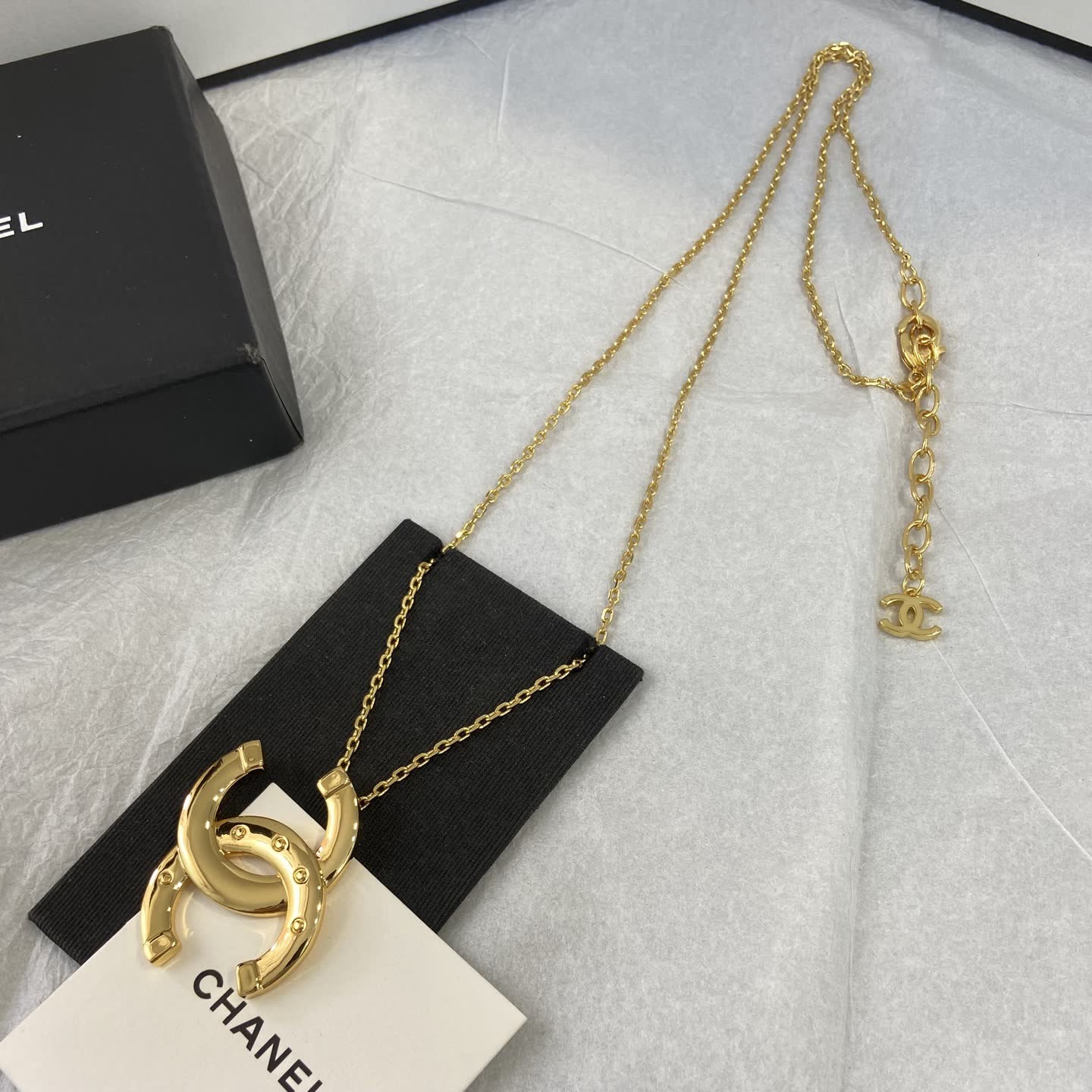Chanel CC Logo Gold Necklace