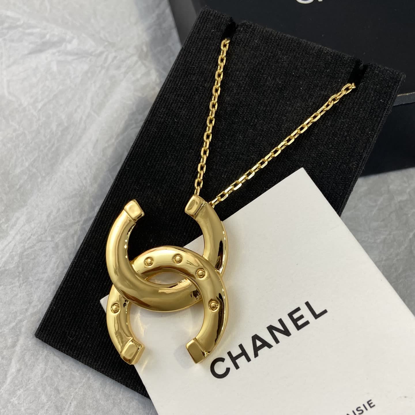 Chanel CC Logo Gold Necklace